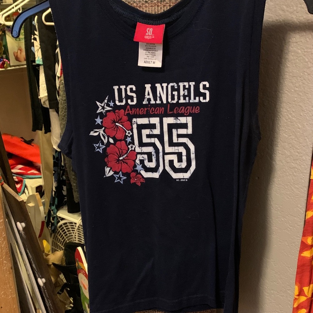 SO Red and Navy Tank Top
